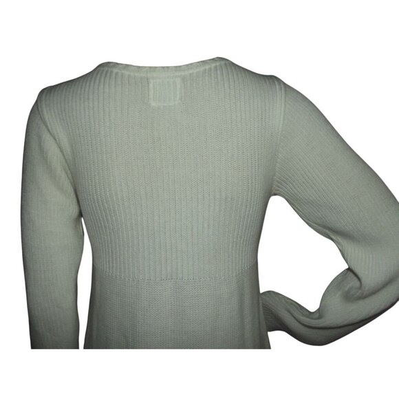 L.O.G.G. By H&M Cardigan Sweater Womens Size Small White Knit Button Front - Picture 8 of 10
